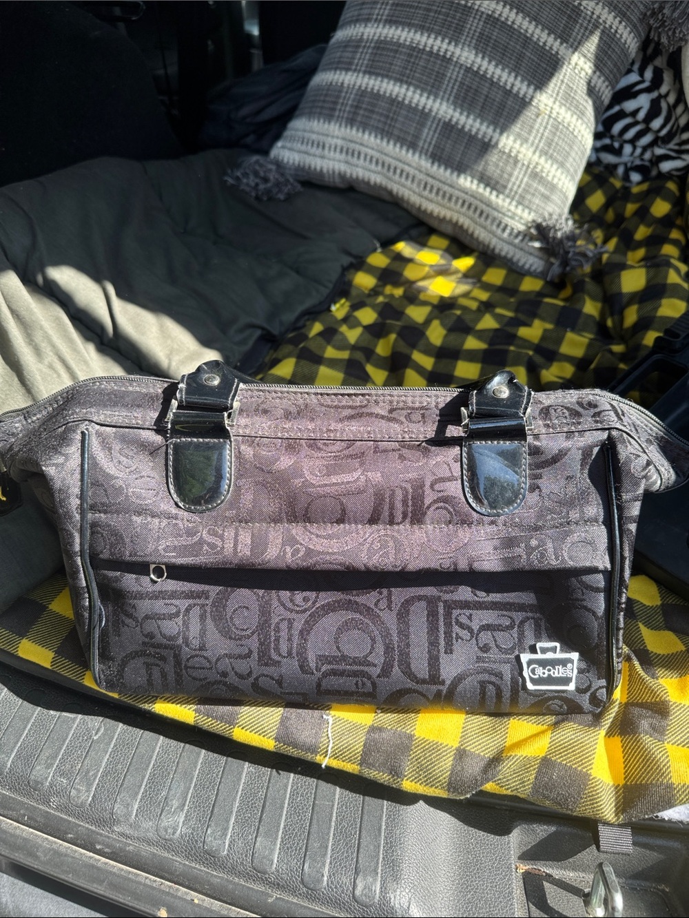 Caboodles Black Printed Duffel Bag